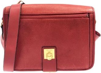 Celine Pre-owned Leather Schoudertas - Dames - Vintage Schoudertas - Rood - ONE Size - Leer - Vintage