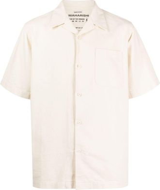 maharishi short-sleeve chest-pocket shirt - men - Cotton/Hemp - M - Neutrals