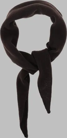 Alysi Womens Triangular Knit Scarf Brown Merino Wool Scarfs