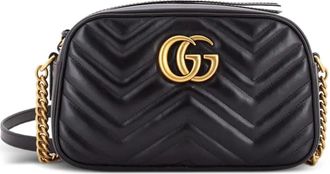 Gucci GG Marmont Shoulder Bag Matelasse Leather Small crossbody bag - Nero