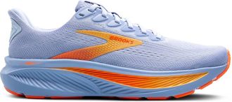 Brooks Womens Ghost 17 Running Shoes In Blue Heron / White / Orange