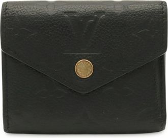 Louis Vuitton Black Noir Monogram Empreinte Wallet (Tri-Fold) (Pre-Owned)