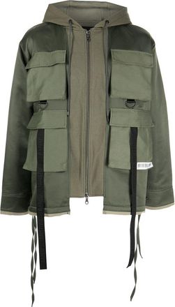 Mostly Heard Rarely Seen M65 cago-pocket zip-up jacket - men - Cotton/Nylon - L - Green