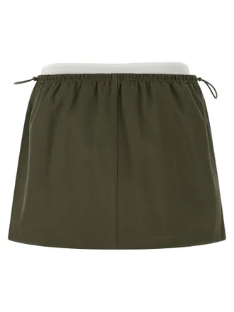 Alexander Wang Double Layer Waist Short Trousers - Olive