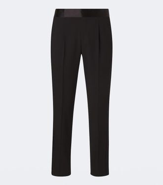 Giorgio Armani Virgin wool cr&ecirc;pe tuxedo pants