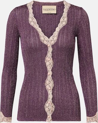 Valentino Lace-trimmed cardigan