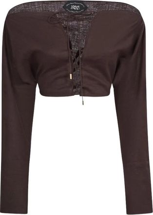 Taller Marmo Mila Desert Blouse - Dames - Blouses - Bruin - 2XS - Linnen - Overhemden