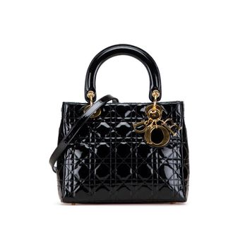 Dior Pre-owned Dior Medium Patent Cannage Lady Dior Ladies N2TNW0P4GOUSI7T0