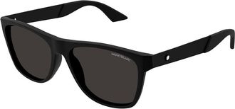 Montblanc MB0298S 001 Mens Sunglasses Black Size 56