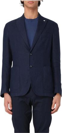 Manuel Ritz Heren, Jassen, Blauw, Maat: XL Linnen