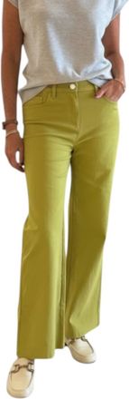 Glam Straight Leg Pants In Lime