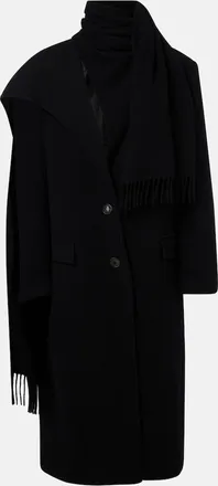 The Attico Scarf-detail wool and cashmere coat