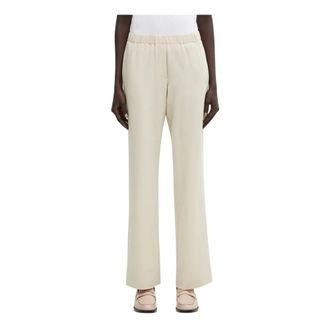 Sams&oslash;e & Sams&oslash;e Hoys Broeken - Dames - Wijde Broeken - Beige - S - Polyester - Broeken