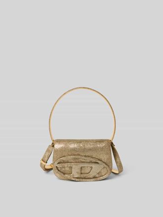 Diesel Shoulder Bag mit Logo-Applikatio in Gold, Gr&ouml;&szlig;e 1