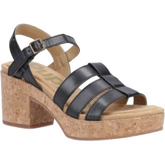 Hush Puppies Womens Poppy Fisherman Ladies Heeled Sandals - Black - Size UK 7