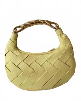Urban Expression Womens Kelly Woven Crossbody Handbag In Butter Yellow