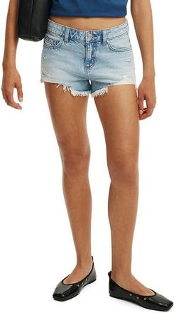 Cotton On Saturday Low Rise Denim Cutoff Shorts in Saltstone Blue at Nordstrom, Size 10