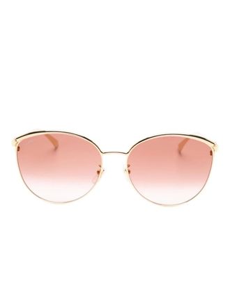 Cartier Zonnebril met ovalen montuur - Goud