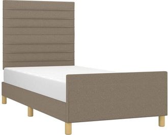 vidaXL Estructura de cama sin colchón tela gris taupe 80x200 cm Vidaxl