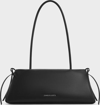 Charles & Keith Hazel Bow Elongated Trapeze Shoulder Bag