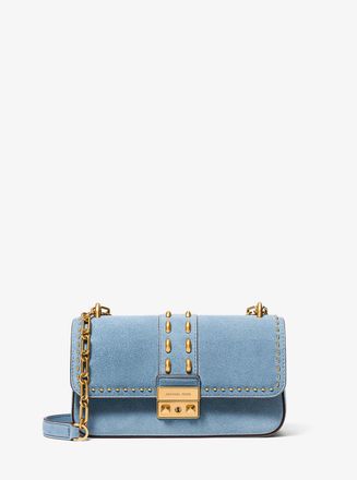 Michael Kors Tribeca Small Studded Suede Shoulder Bag