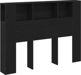 vidaXL Cabecero de armario Roble negro 140 x 19 x 104.5 cm Vidaxl