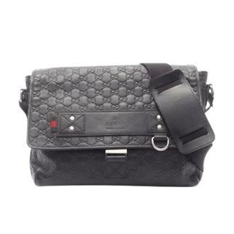 Gucci Pre-owned Cross Body Bags, male, Black, Size: ONE SIZE Pre-owned Vintage Shoulder Bag
