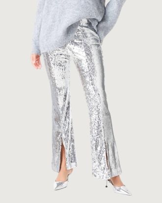 endless rose Benny Sequin Pants In Silver