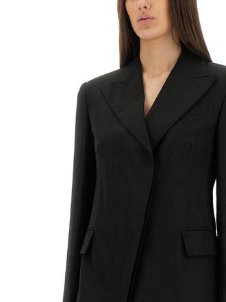 Sportmax Viscose and Linen Blend Jacket - Black