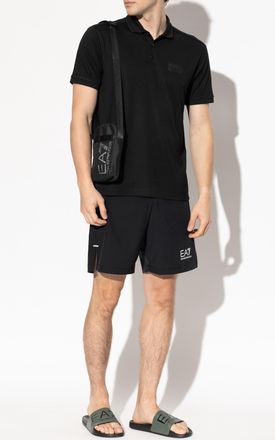 Emporio Armani Polo With Logo, Mens, Black