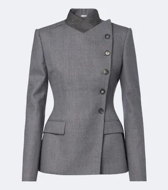 Alexander McQueen Peplum wool blazer