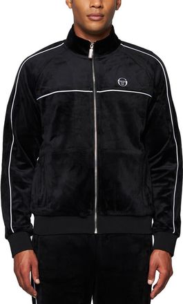 Sergio Tacchini Lioni Velour Jacket in Black Beauty at Nordstrom, Size Xxx-Large