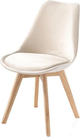 Oresteluchetta Juego 4 sillas beige, al83xan48xpr56 cm, microfibra terciopelo comedor