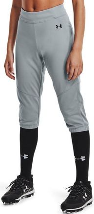 Under Armour Womens Vanish Softball Beltless Pants, Baseball Gray (075)/Black, S