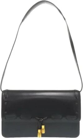 Herm&egrave;s Tweedehands leren schoudertassen - Dames - Vintage Schoudertas - Zwart - ONE Size - Vintage