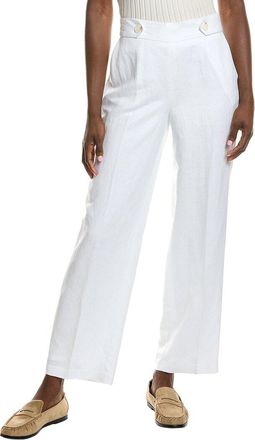 Anne Klein High Rise Linen-Blend Wide Leg Pant