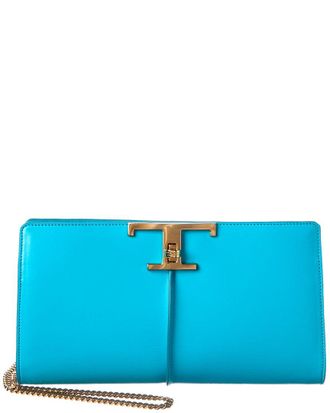 Tod's Tods Logo Leather Clutch