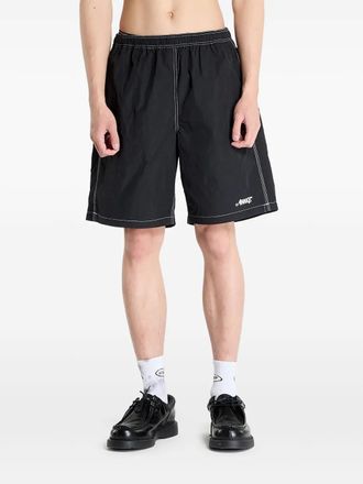 Awake NY contrast-stitch swim shorts - Black