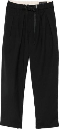 White Sand Black Regular Pants