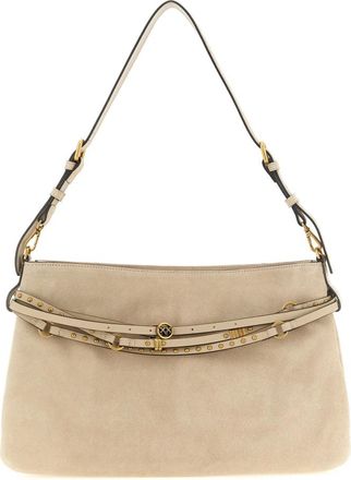 Pinko Shoulder Bags, female, Beige, Size: ONE SIZE Large Belt Shoulder Bag