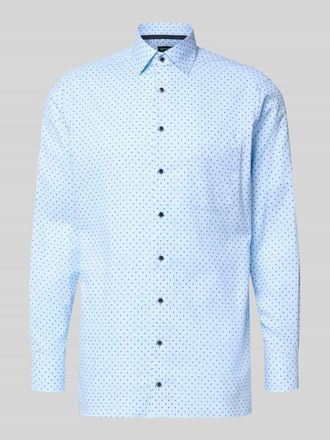 Olymp Regular Fit Businesshemd aus reiner Baumwolle mit Kentkragen in Bleu, Größe 39
