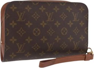 Louis Vuitton Pre-owned Vintage Monogram Clutch - Dames - Vintage Clutch - Bruin - ONE Size - Vintage