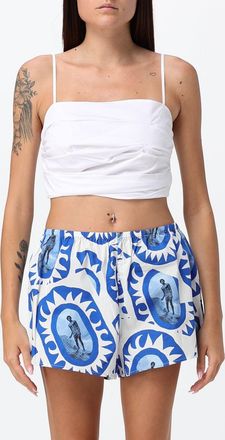 Staud Top cropped in cotone con spalline sottili e scollatura dritta