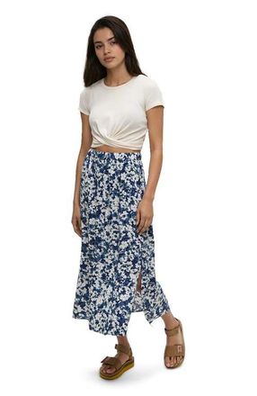 tentree Yaletown Skirt in Nightfall/watercolour Floral at Nordstrom, Size X-Small