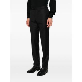 Incotex Virgin Wool Tailored Trousers - Black