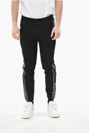 Givenchy Stretch-Fabric Joggers with Logo Side Bands size S