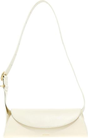Jil Sander White Cannolo small shoulder bag