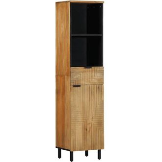 vidaXL Mueble De Ba&ntilde;o De Madera Maciza De Mango Marr&oacute;n 38x33x160 Cm Vidaxl