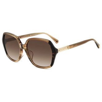 Kate Spade New York Chic Horn Beige/Brown Sunglasses