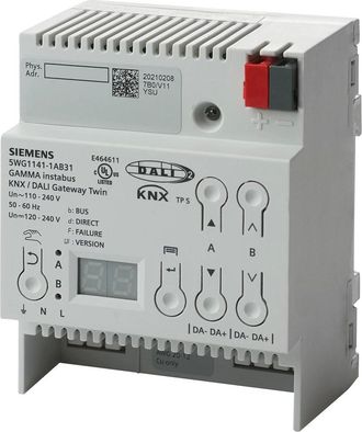 SIEMENS Knx/dali Gateway Twin, 5wg11411ab31